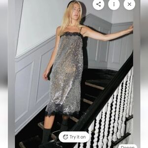 Gianni Bini Lilly Sisto NWT Sequin Lace Dress Size 2